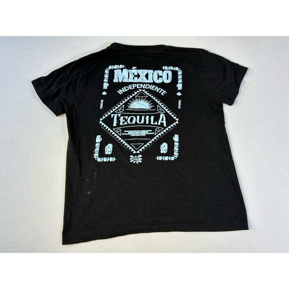 Mexico Independiente Tequila T-Shirt Mens Small Black Graphic Tee 3D Logo‎